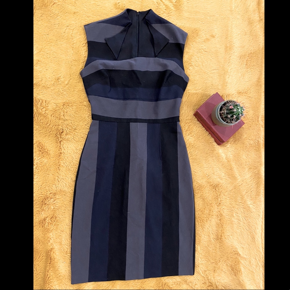 Black striped dress.
